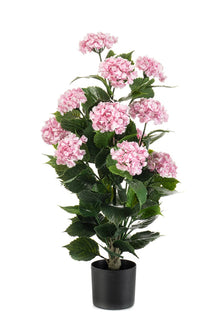 Emerald Kunstplant Hortensia in pot UV 90cm roze