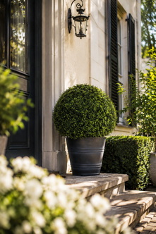 Emerald Kunstplant Buxus bol in pot UV 53cm