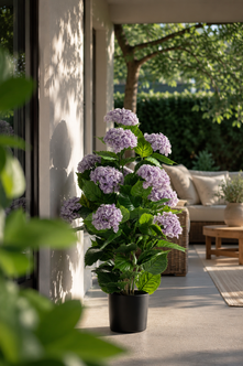 Emerald Kunstplant Hortensia in pot UV 90cm blauw
