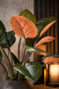 Emerald Kunstplant Philodendron 120cm bordeaux