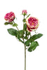 Emerald Kunstbloem Roos x3 58cm roze/paars